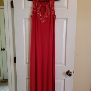 Red special occasion maxi